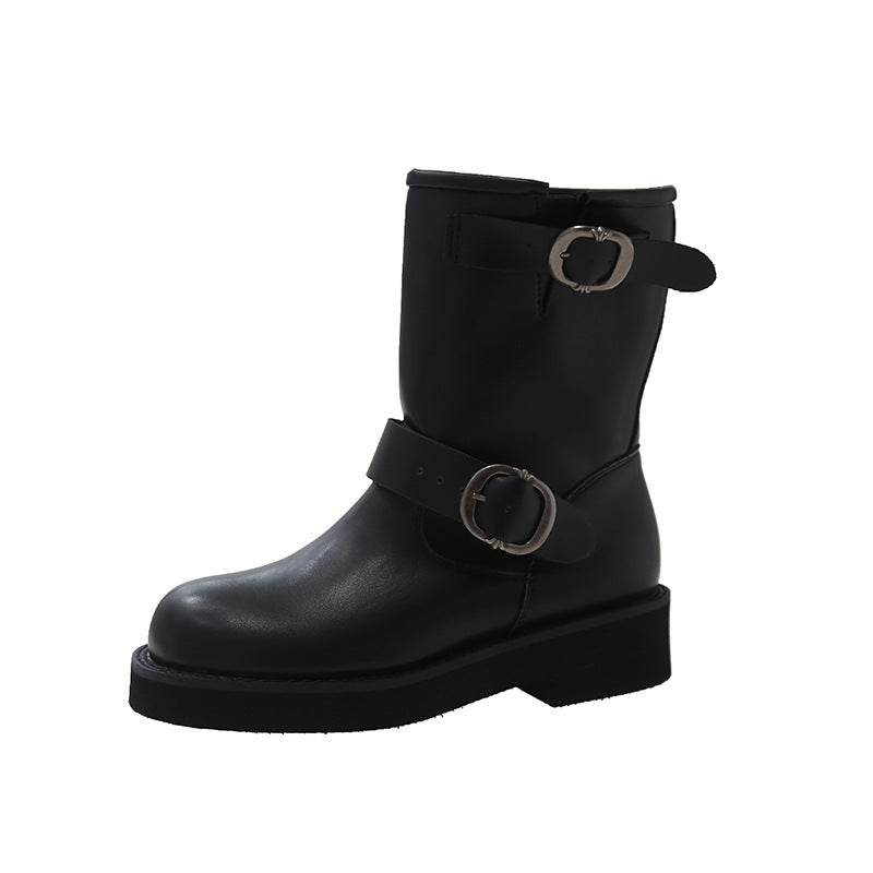 Round Toe Vintage Martin Boots for women - Pasha