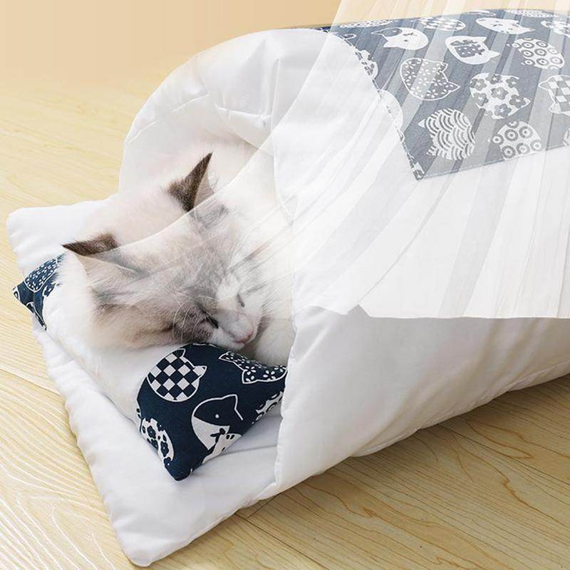 Cozy Cat Sleeping Bag – Winter Bed for Pets - Pasha