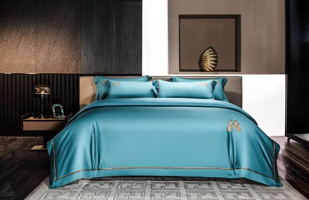 Cotton Embroidered Bedding Set – Four-Piece Match - Pasha