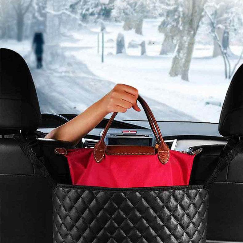 Versatile Car Storage Bag & Organizer with Multifunctional Car Cleaning Brush – Stylish Handbag Holder for Your Vehicle - Pasha