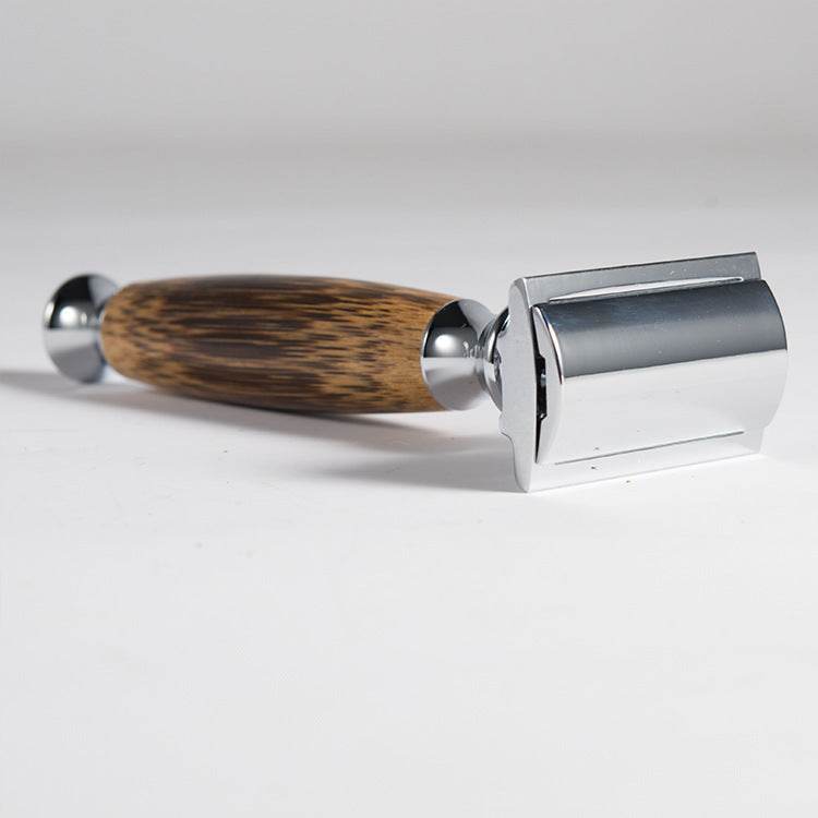 Natural Retro Bamboo Handle Double-Standard Single-Edged Safety Razor – Sustainable & Precise Shaving Experience - Pasha