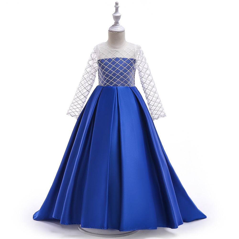 Charming Mesh Long-Sleeve After-Run Dress for Girls (3-8 Years) - Pasha