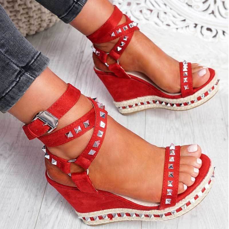 Wedge High Heel Willow Sandals for women - Pasha