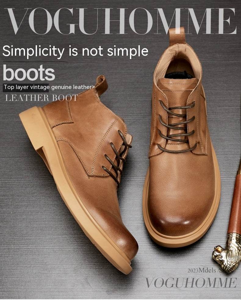 Men's Full Grain Leather Boots – Durable & Stylish - Pasha