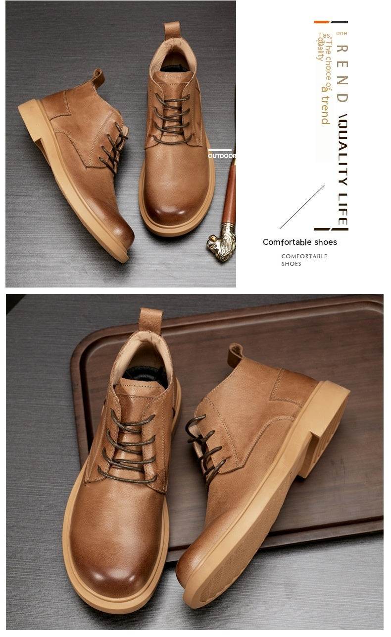 Men's Full Grain Leather Boots – Durable & Stylish - Pasha