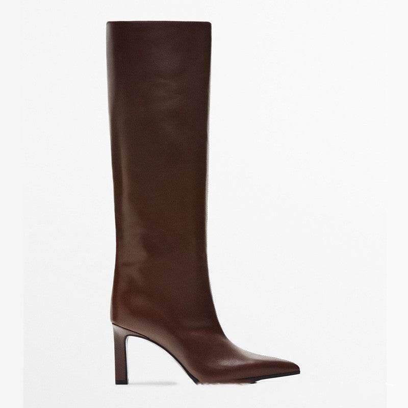 Exquisite leater high heel boots for women - Pasha