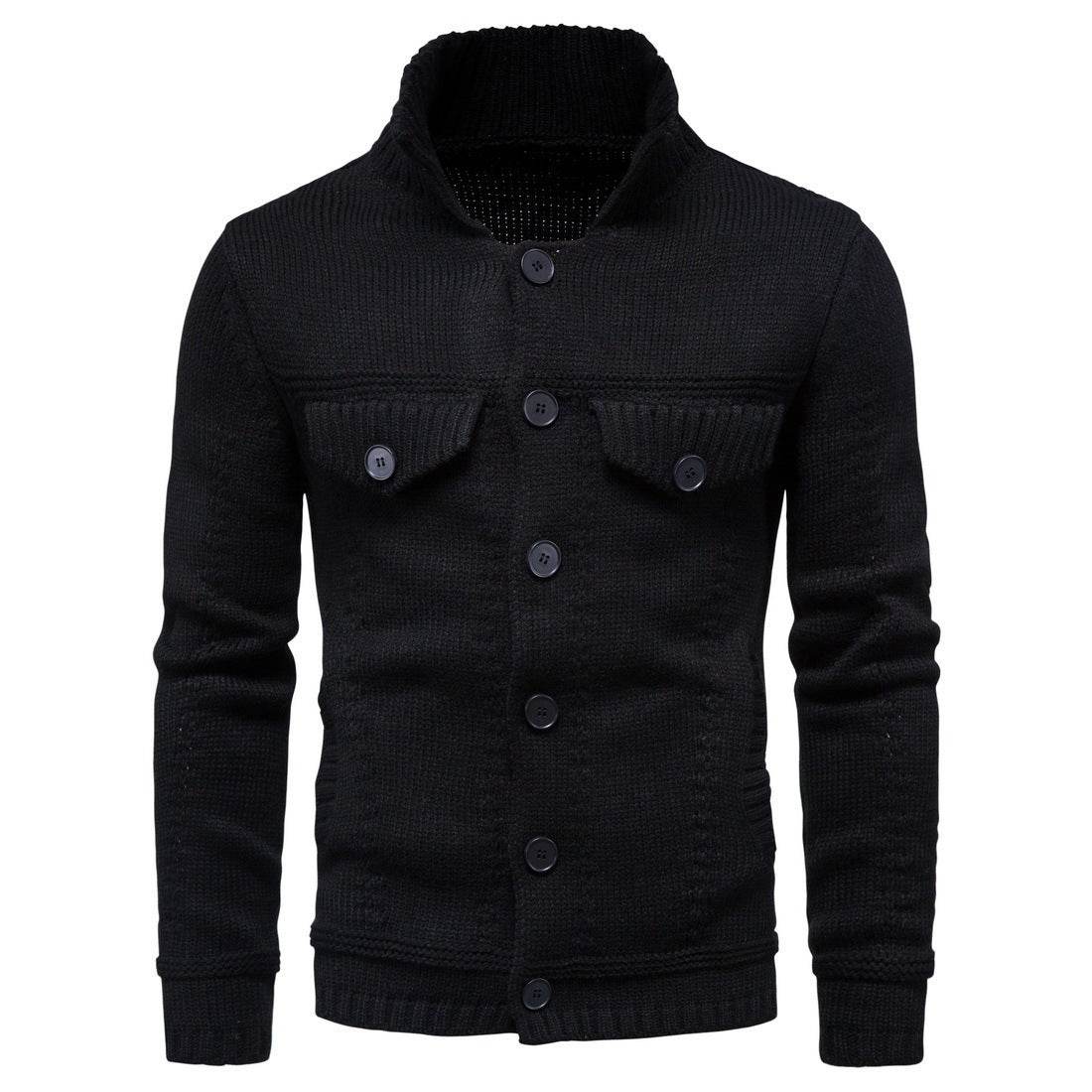 Men's Casual Knitwear Lapel Tooling Cardigan Sweater - Pasha