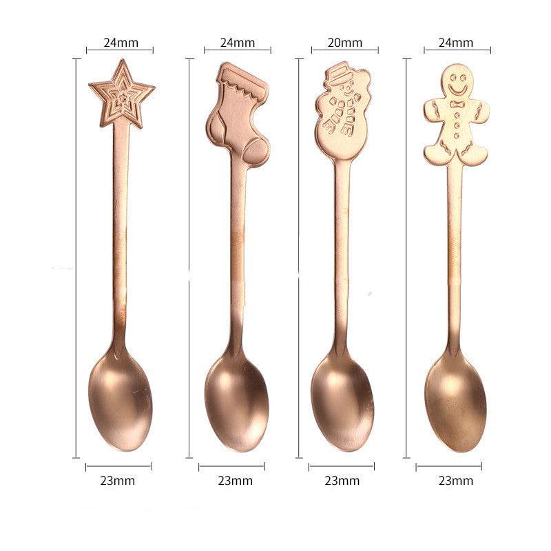 Cartoon Christmas Spoon Gift Set – Festive Stainless Steel Spoon for Kids with Floral & Cartoon Design - Pasha