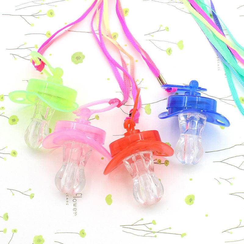 LED Pacifier & Whistle – Colorful Party Toy with Blinking Lights - Pasha