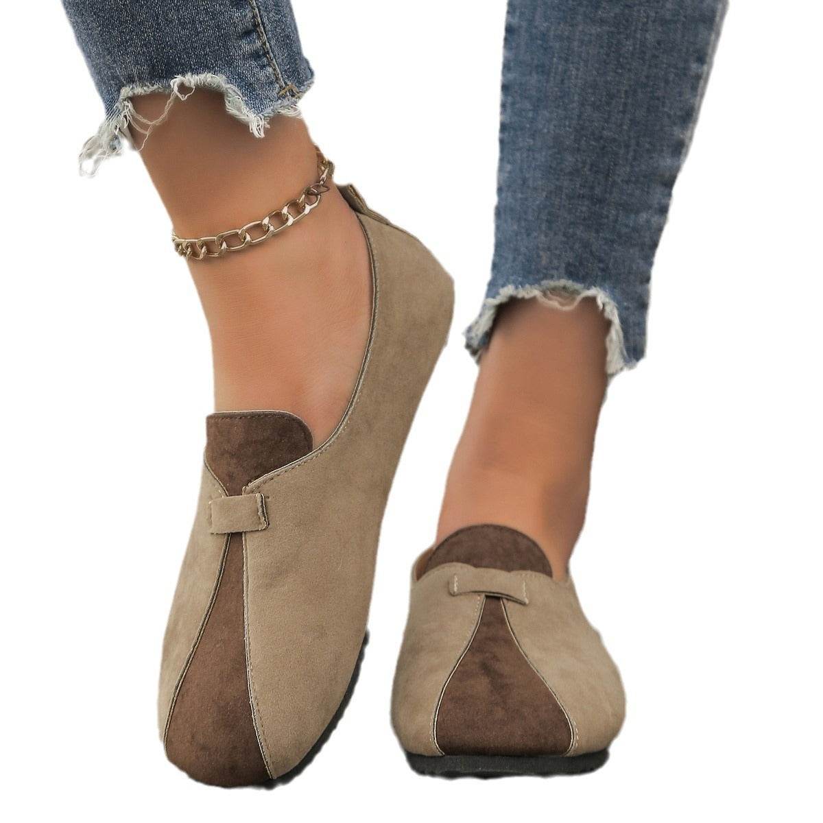 Flat Retro Frosted Artistic Style Shoes for women - Pasha