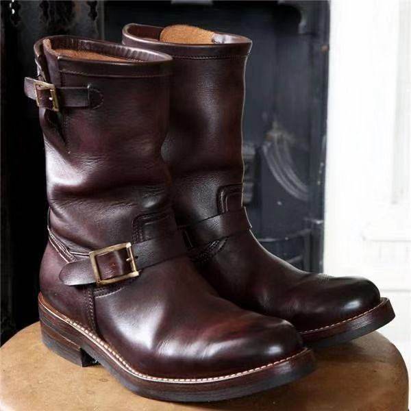 Men's Mid-Top Boots – Versatile & Wedge Sole - Pasha