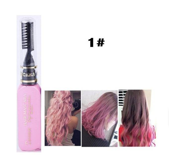 Temporary Hair Dye Mascara – 13 Vibrant Colors for Creative and Safe Hair Styling - Pasha