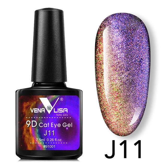 Venalisa 9D Gel Polish Cat Eye Magic – Galaxy Starry Magnetic Multicolor 5ml - Pasha