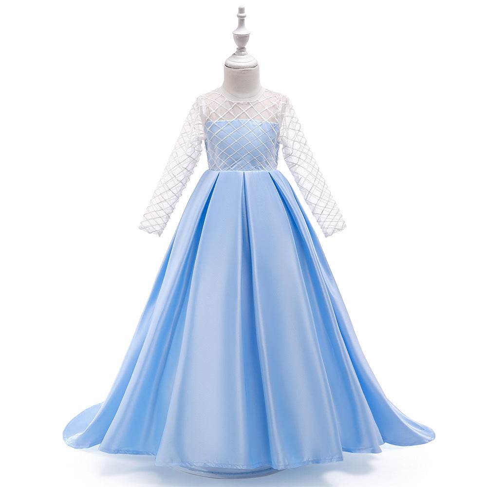 Charming Mesh Long-Sleeve After-Run Dress for Girls (3-8 Years) - Pasha