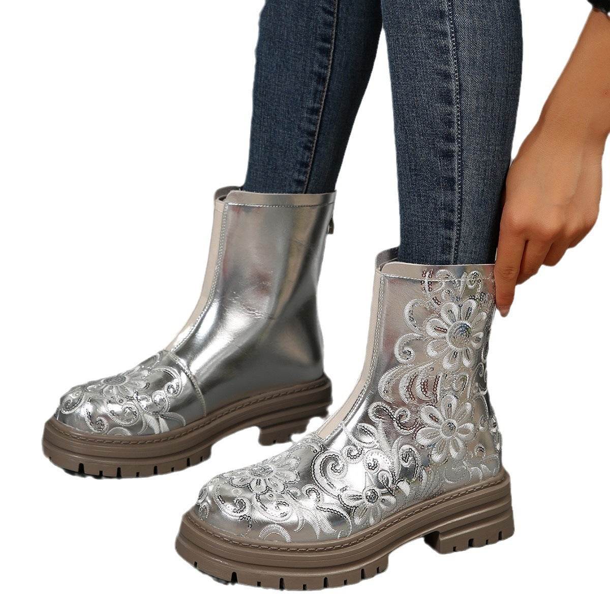 Elegant Embroidered Boots for Women - Pasha