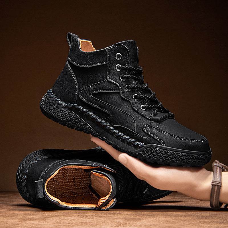 Men's High Top Leather Boots – Casual & Outdoor - Pasha