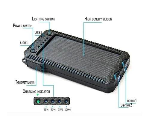 Solar Power Bank 15000 mAh – Rugged, Portable Charger for Outdoor Adventures - Pasha