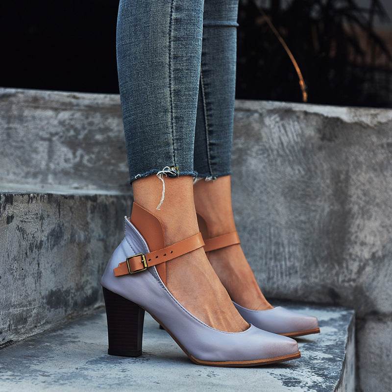 Chunky High Heel Sandals for Women - Pasha