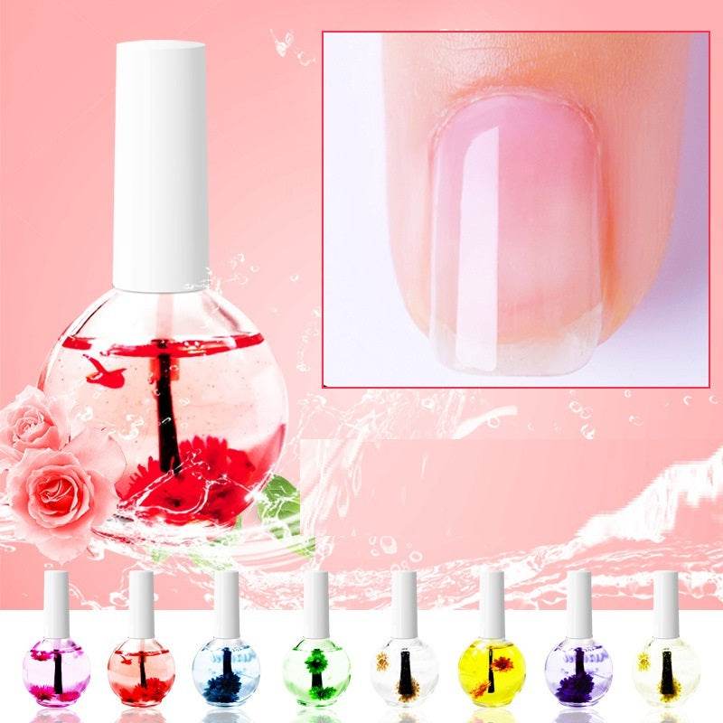 Nail Beauty Dried Flowers Nourishing Treatment Oil – Moisturizing Nail Care for Healthy Nails - Pasha