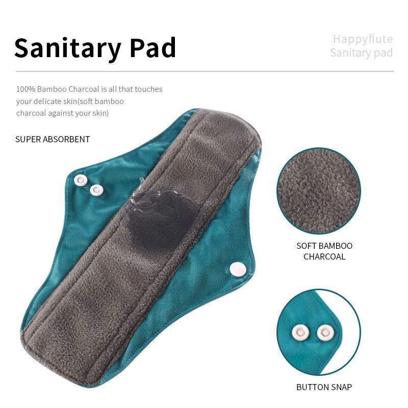 Washable Bamboo Charcoal Fiber Pantyliners – Eco-Friendly and Comfortable Sanitary Pads for Women - Pasha