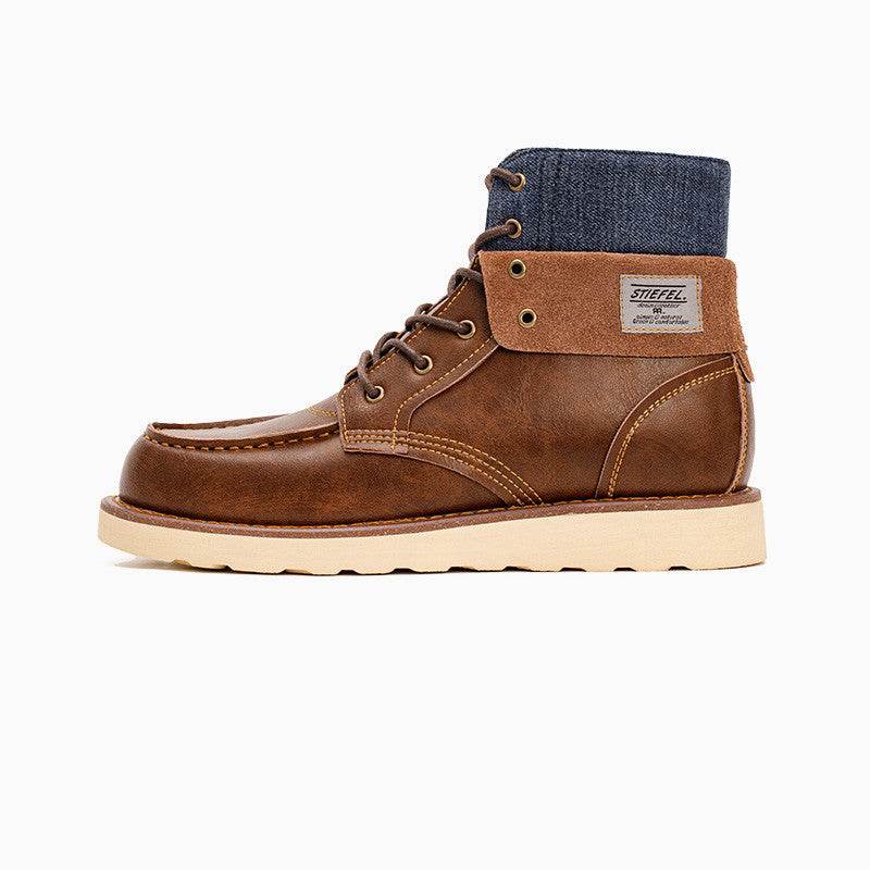 Men's Vintage Work Boots – Rugged & Durable - Pasha