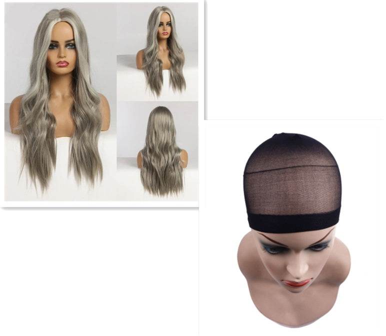 Long Gray Curly Wig – Glamorous 70 cm Style - Pasha