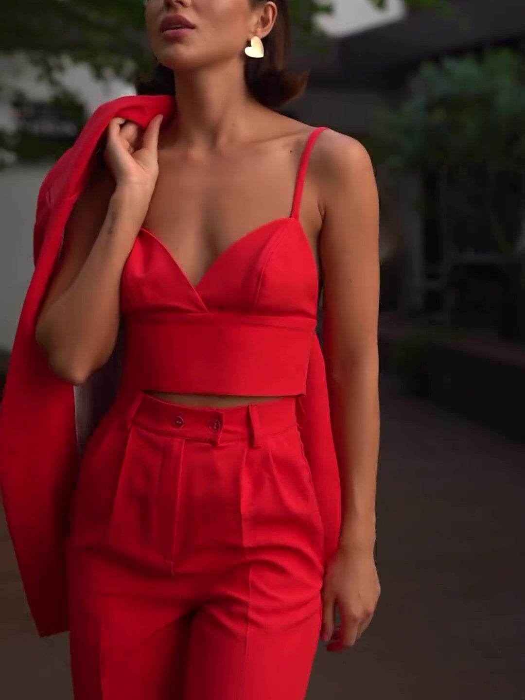 Women's Three-Piece Suit Set – Classic & Solid - Pasha
