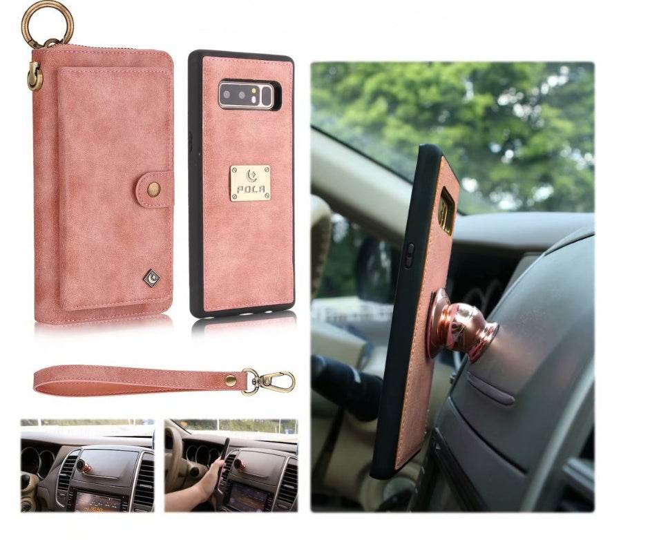 Premium Multi-Functional Wallet Case for Galaxy Note8 – Stylish Zipper Design - Pasha