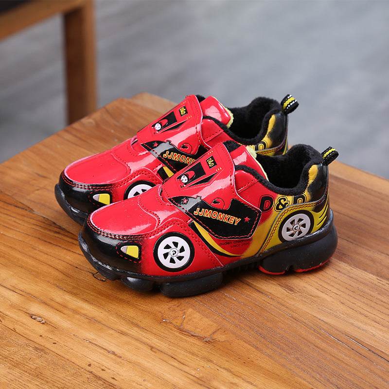 Kids Light-Up Running Shoes – Waterproof Sneakers with Cartoon Design - Pasha