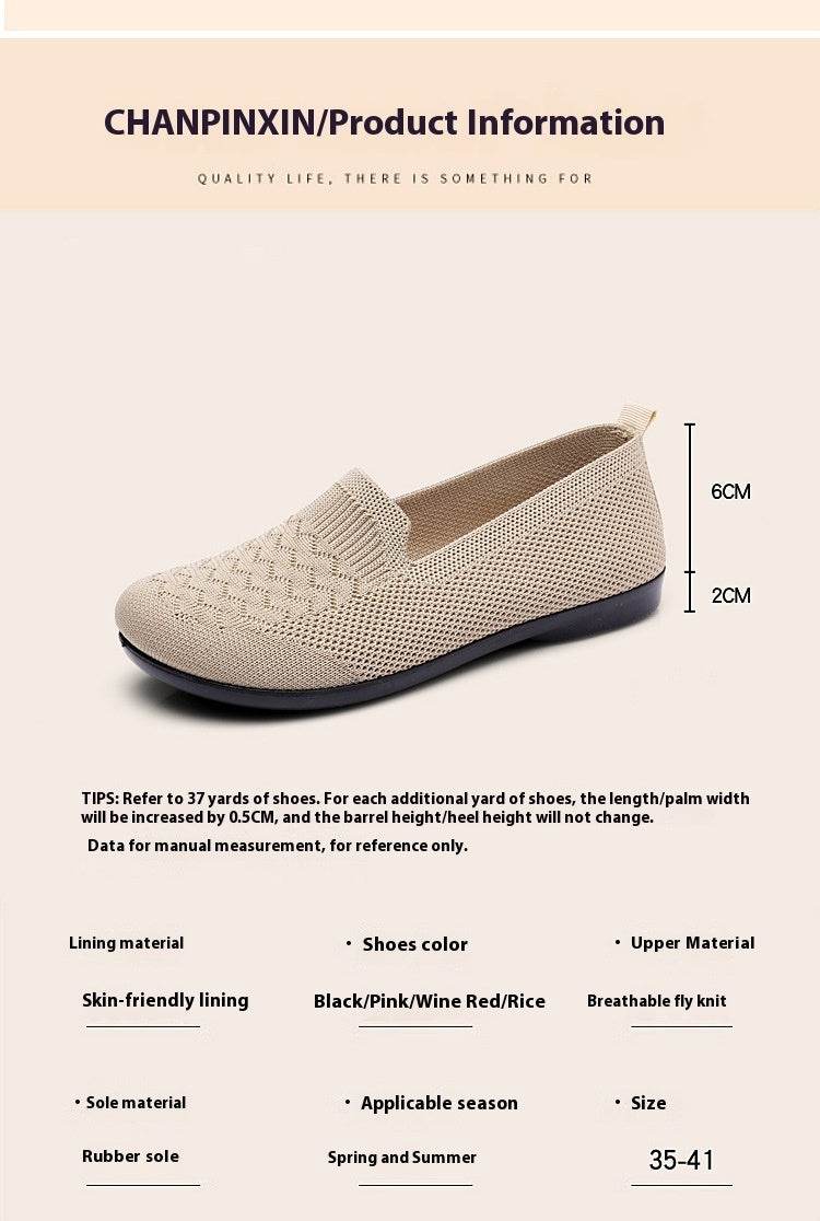 Casual breathable flat shoes for women - Pasha