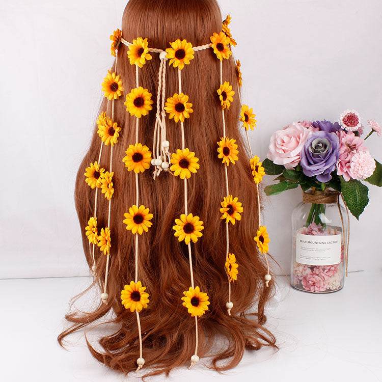 Bohemian Sunflower Hair Crown - Pasha