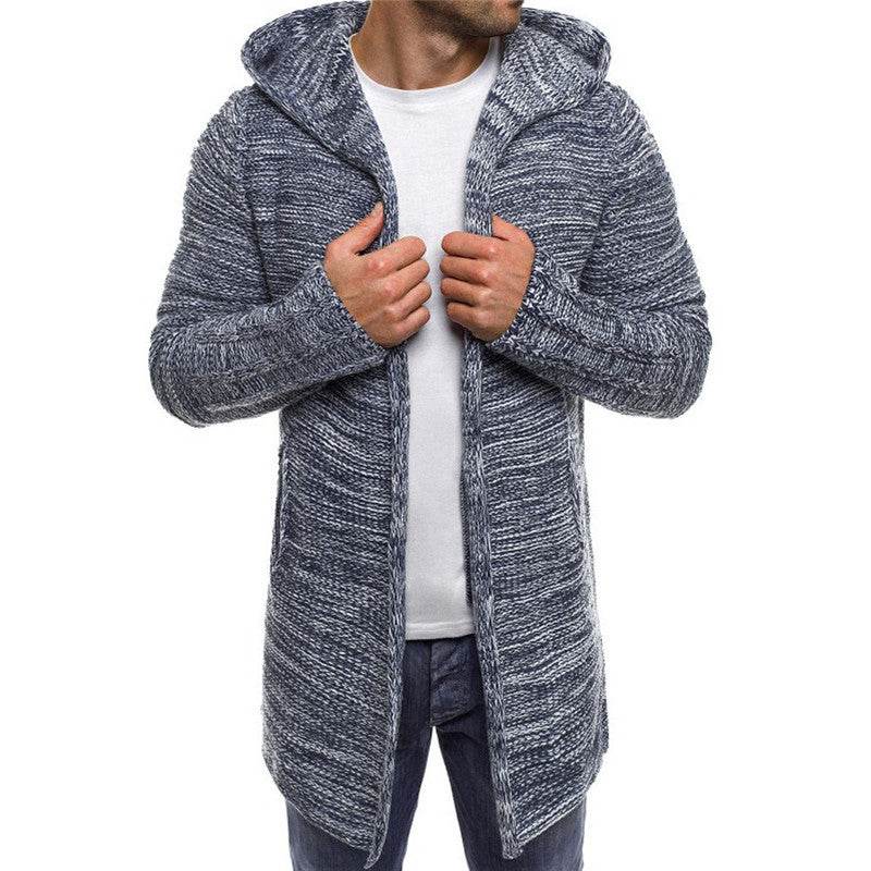 Men´s Hooded Trench Cardigan Blouse-hooded collar - Pasha