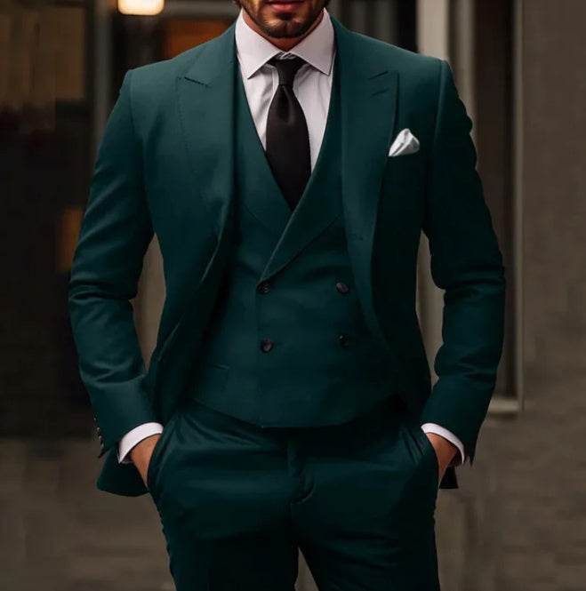 Men´s Elegant Plus Size 3 piece Suit-Cotton Blend - Pasha