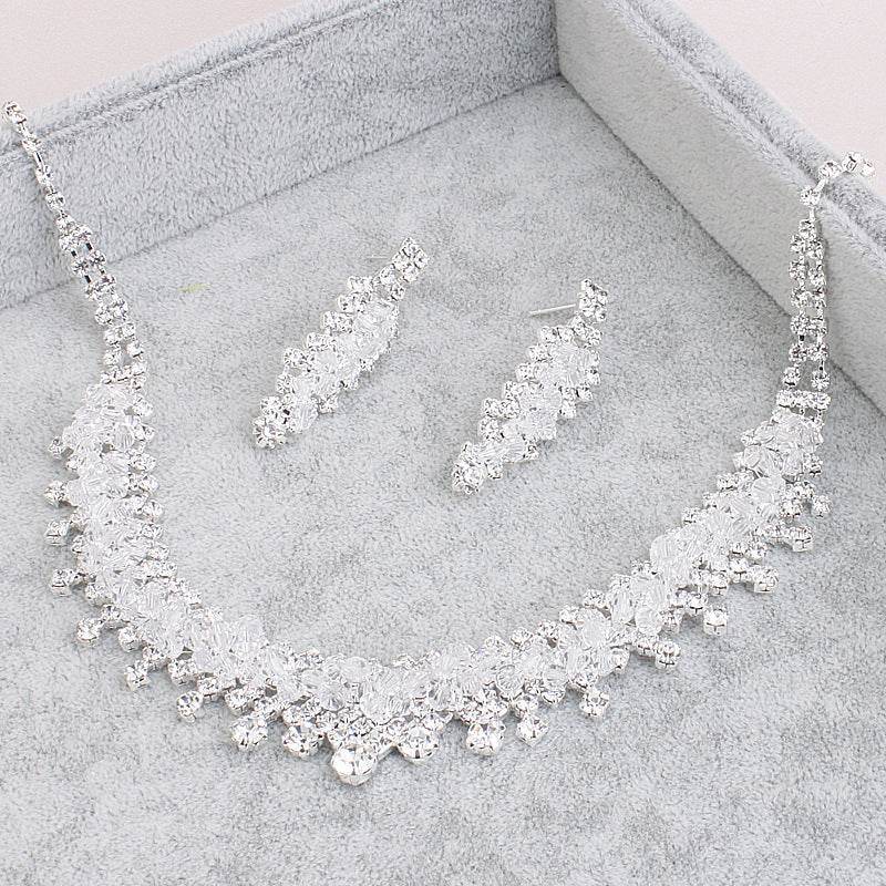 Elegant Silver Wedding Jewelry Set - 3-Piece Bridal Accessory Collection - Pasha