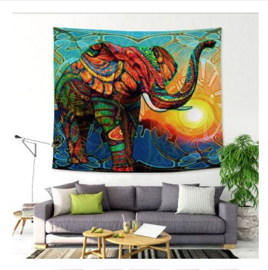 Sunshine Elephant Tapestry – Cozy Home Art Decoration - Pasha