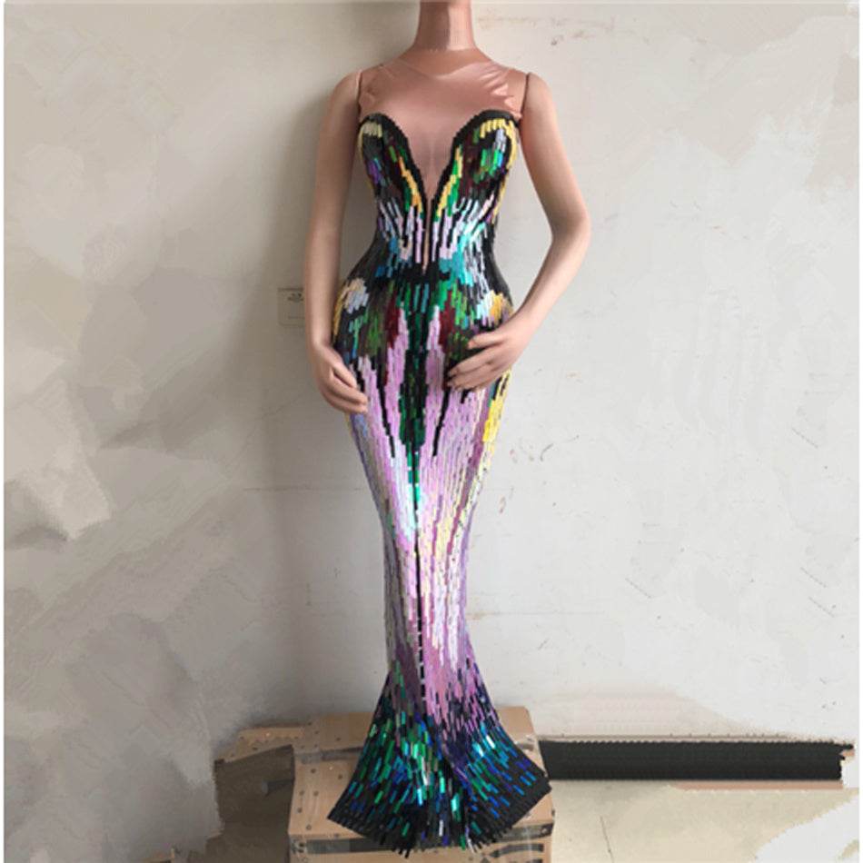 Sequin Evening Dress Female Singer Costume - Pasha