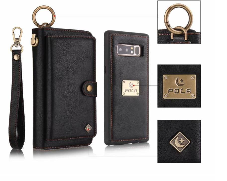 Premium Multi-Functional Wallet Case for Galaxy Note8 – Stylish Zipper Design - Pasha