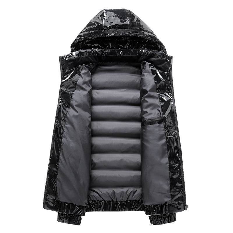 Men´s Hooded Parka Windbreaker Jacket-fashionable high shine look - Pasha