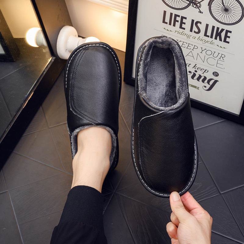 Household Slippers with genuine leather for women - Pasha