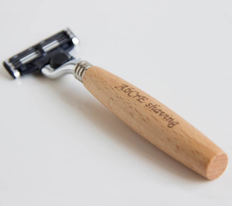 Retro Shaving Set with Wooden Handle – Premium Manual Razor Kit with Stainless Steel Shaving Bowl & Brush - Pasha