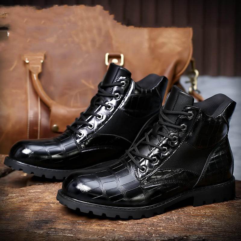 Men's Vintage Leather Shoes – Mid-Top & Classic - Pasha