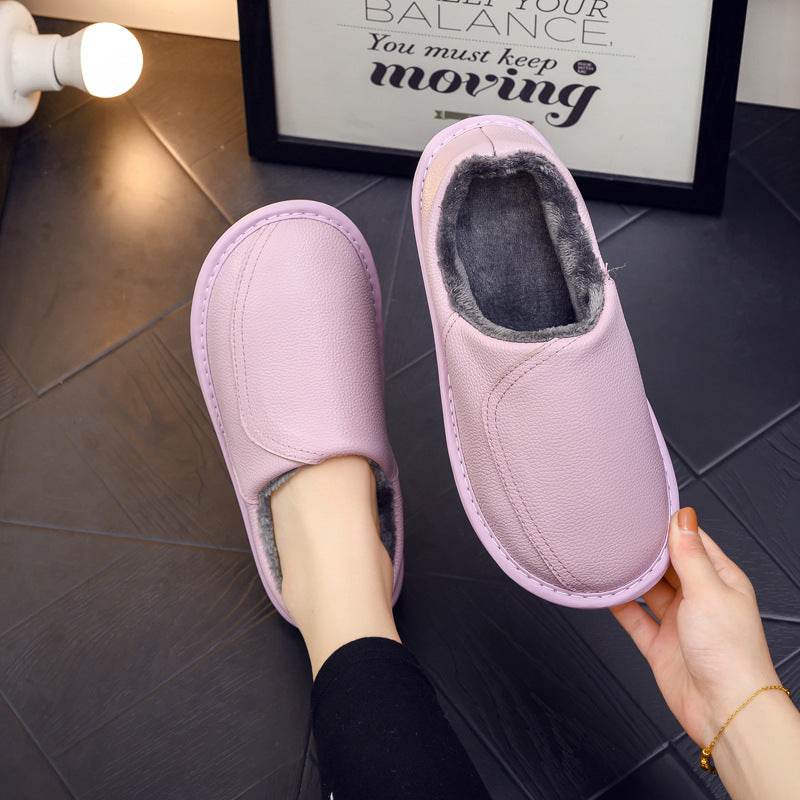 Household Slippers with genuine leather for women - Pasha