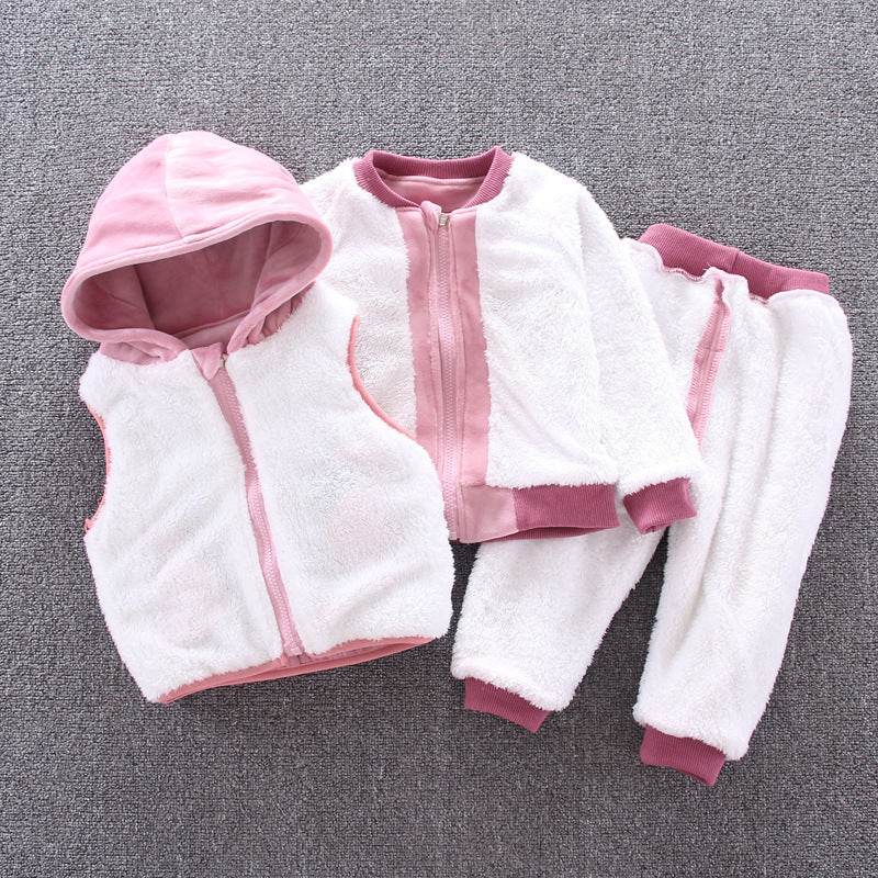 High-Quality Plush Hooded Zipper Shirt for Kids – Comfortable & Breathable Cotton Hoodie - Pasha
