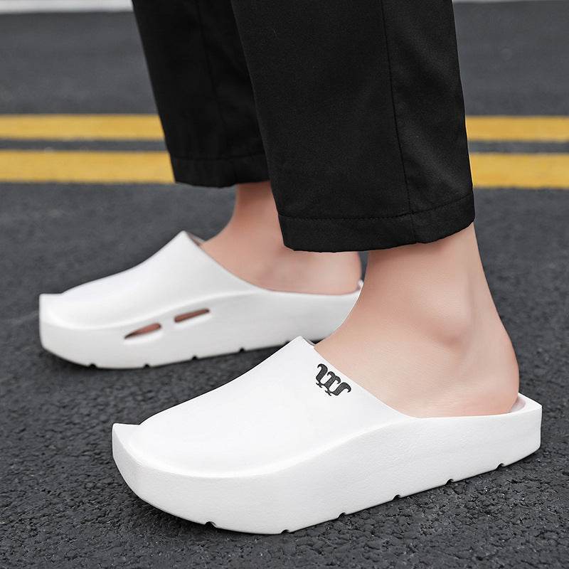 Men's Casual Platform Toe-Cap Slippers - Pasha