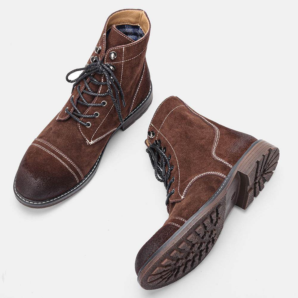 Men's Martin Retro Boots – Cowhide & Classic Style - Pasha