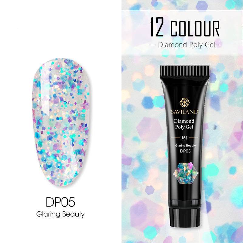 Colorful PolyGel with Glitter - Pasha