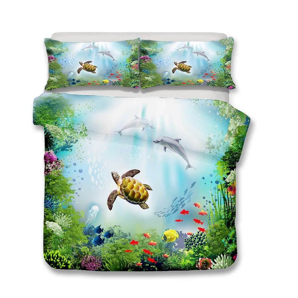 Ocean Quilt Set – Vibrant Undersea Bedding - Pasha