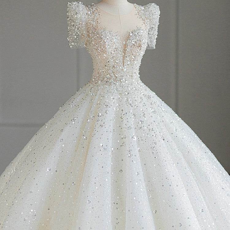 Wedding Dress with a Long Train – Impressive Bridal Gown - Pasha