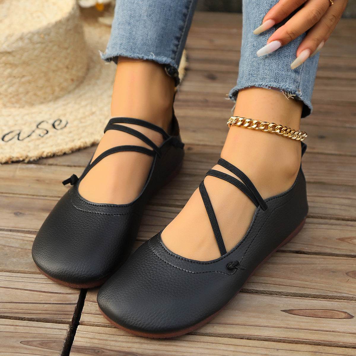 Fashion Square Toe Flats Shoe for Women - Pasha