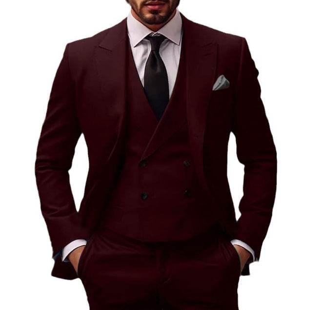 Men´s Elegant Plus Size 3 piece Suit-Cotton Blend - Pasha